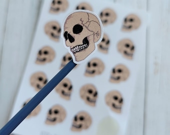 Skull Planner Stickers | Gothic Planner Stickers | Halloween Planner Stickers | Spooky Skull Stickers | Hand Drawn Planner Stickers