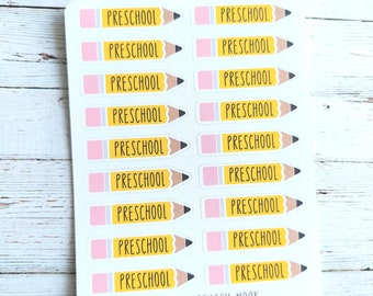 Preschool Planner Stickers | Preschool Pencil Planner Stickers | School Planner Stickers | Teacher Planner Stickers | Preschool Schedule