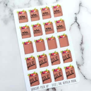 Grocery pick up planner stickers - 0119 - online grocery shopping - Erin Condren - Happy Planner - Daily Planner - Filofax - Gift for her