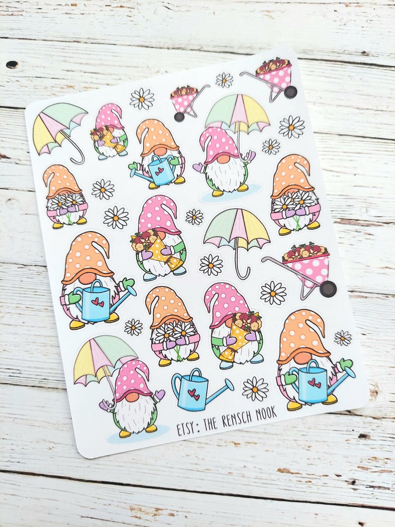 Spring Gnome Planner Stickers 0193 Bild 1