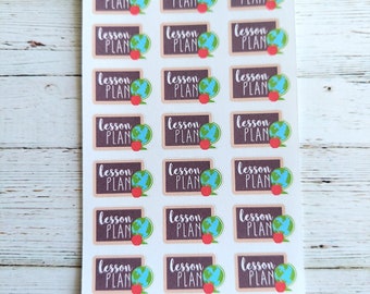 Lesson Plan Planner Stickers | Teacher Planner Stickers | Lesson Planning Stickers | Chalkboard Planner Stickers | Classroom Planner