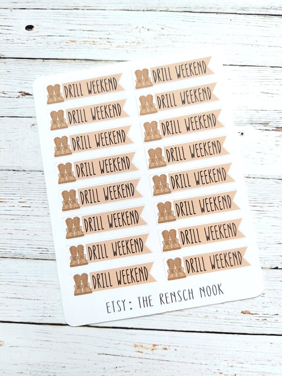 Drill Weekend Flag Planner Stickers | National Guard Planner | Reserve Planner Stickers | Military Life | Drill Weekend Reminder