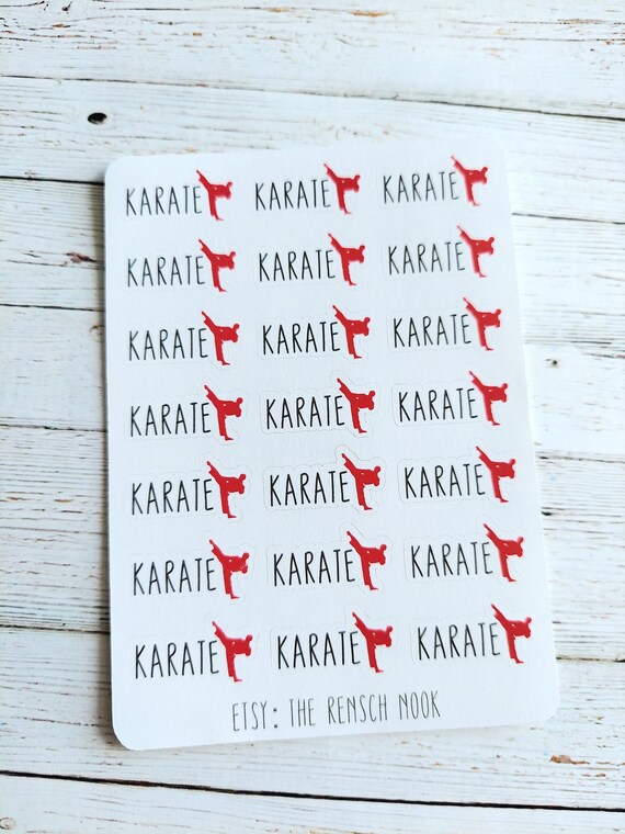 Karate Planner Stickers 0098 Happy Planner Sports - Etsy