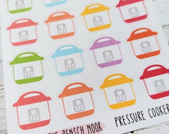 Pressure Cooker Planner Stickers | Meal Planning Planner Stickers | Dinner Planner Stickers | Writable Meal Stickers | Kitchen Stickers