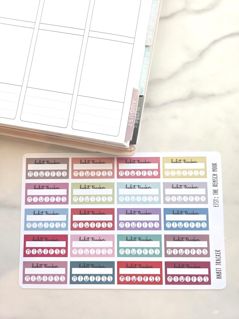 Habit Tracker Planner Stickers - HS48 - Erin Condren - Happy Planner ...