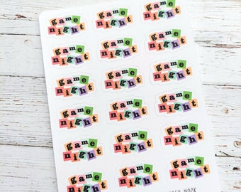 Game Night Planner Stickers - 0076 - Happy Planner - happy planner - family time