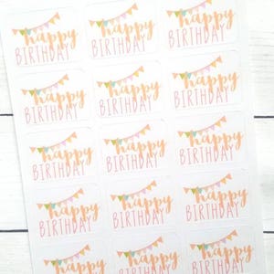 Happy birthday planner stickers - 0020 - stickers for Happy Planner - birthday party stickers - gift for her - dot journal
