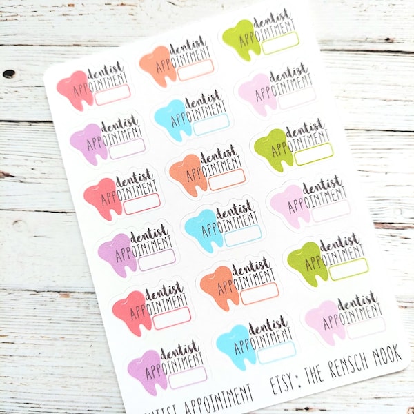 Dentist Appointment planner stickers - 0017 - Happy Planner - Mothers day - organize