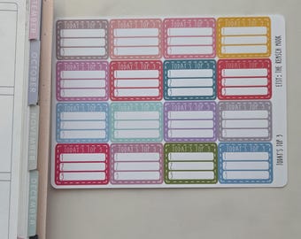 Today's Top 3 Planner Stickers | Top 3 Priorities Planner Stickers | Productivity Planner Stickers | Goal Planner Stickers