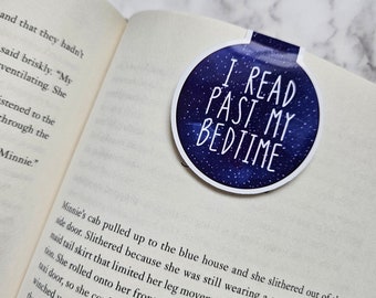 I Read Past My Bedtime Magnetic Bookmark - Planner Clip - Planner Bookmark