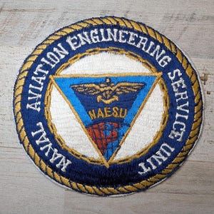 Vintage Naval Aviation Engineering Service Unit Patch Sew-On NAESU