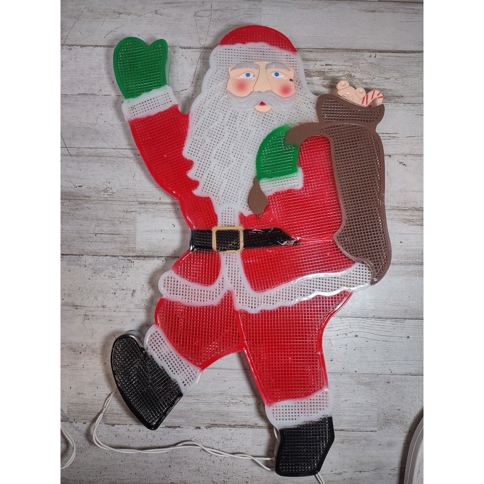 Set of 2 Vintage Lighted Christmas Window Decorations Candles Etsy