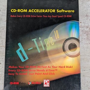 d-Time 10 CD-ROM Accelerator Software for Pc Dos Windows CD-Rom Big Box