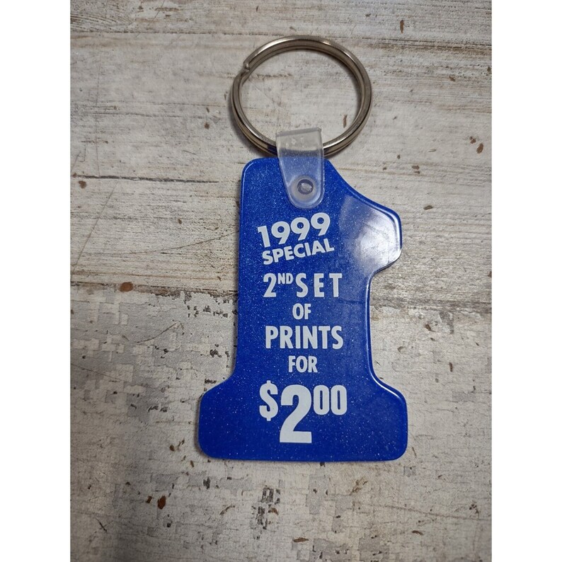 Vintage Walmart One Hour Photo Center 1999 Special Keyring Keychain