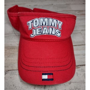 Tommy Hilfiger USA Flag Patch Cotton Baseball Cap Trucker Hat White TH Logo  NWT