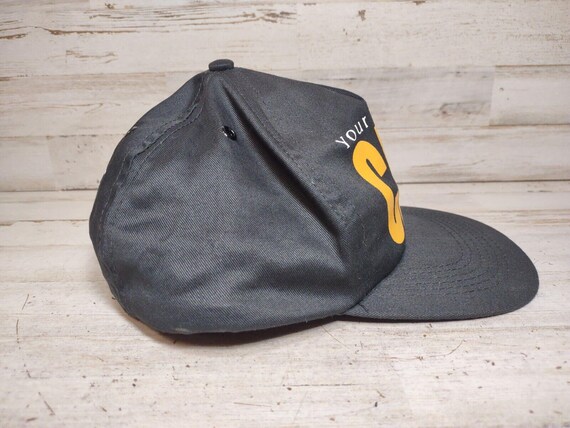 Vintage Your Basic Cap Snapback Baseball Hat Blac… - image 2
