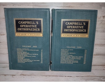 Vintage Campbell's Operative Orthopaedics Volume 1 & 2 Third Edition 1956 公式アウトレットストア Orthopaedics Operative Campbell's 洋書