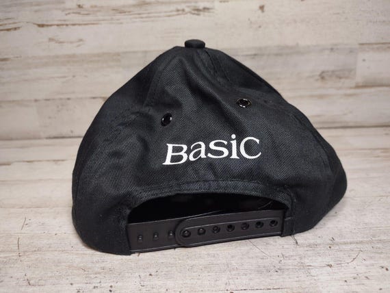Vintage Your Basic Cap Snapback Baseball Hat Blac… - image 3