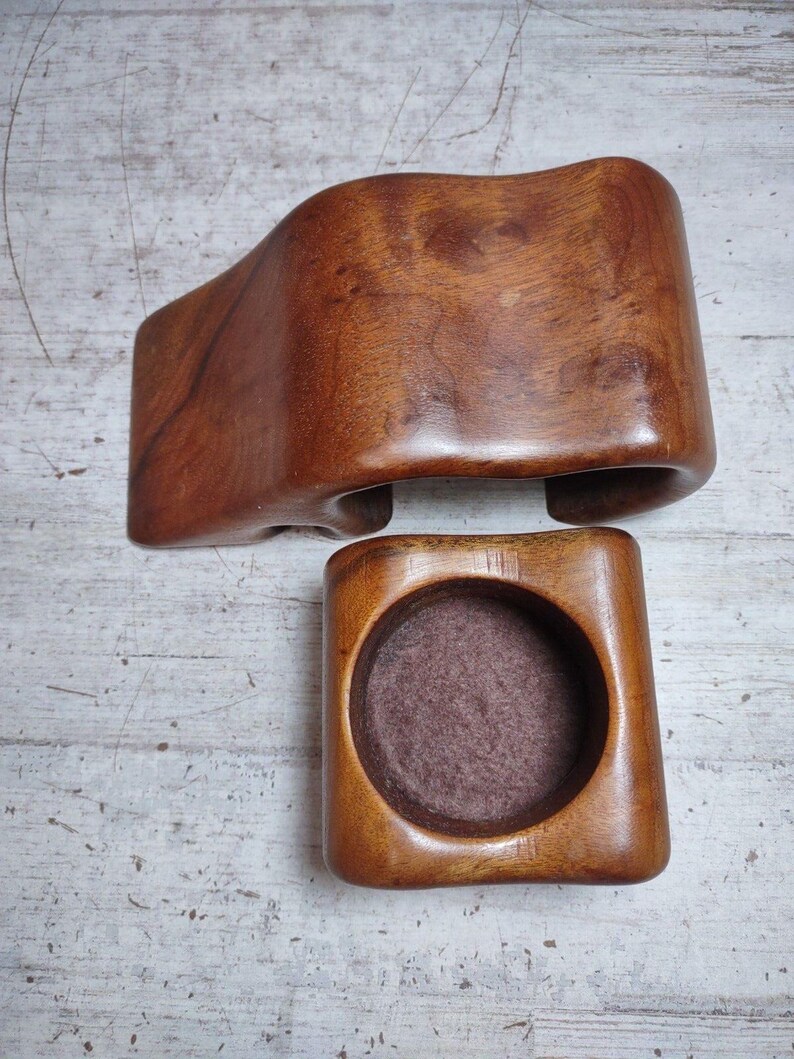 Vintage Myrtle Wood Abstract Puzzle Miniature Drawer Jewelry Trinket Box 5 1/2 Etsy