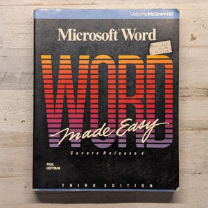 Microsoft Word Made Easy Paul Hoffman 3rd Edition 1988 Covers Release 4 Vintage