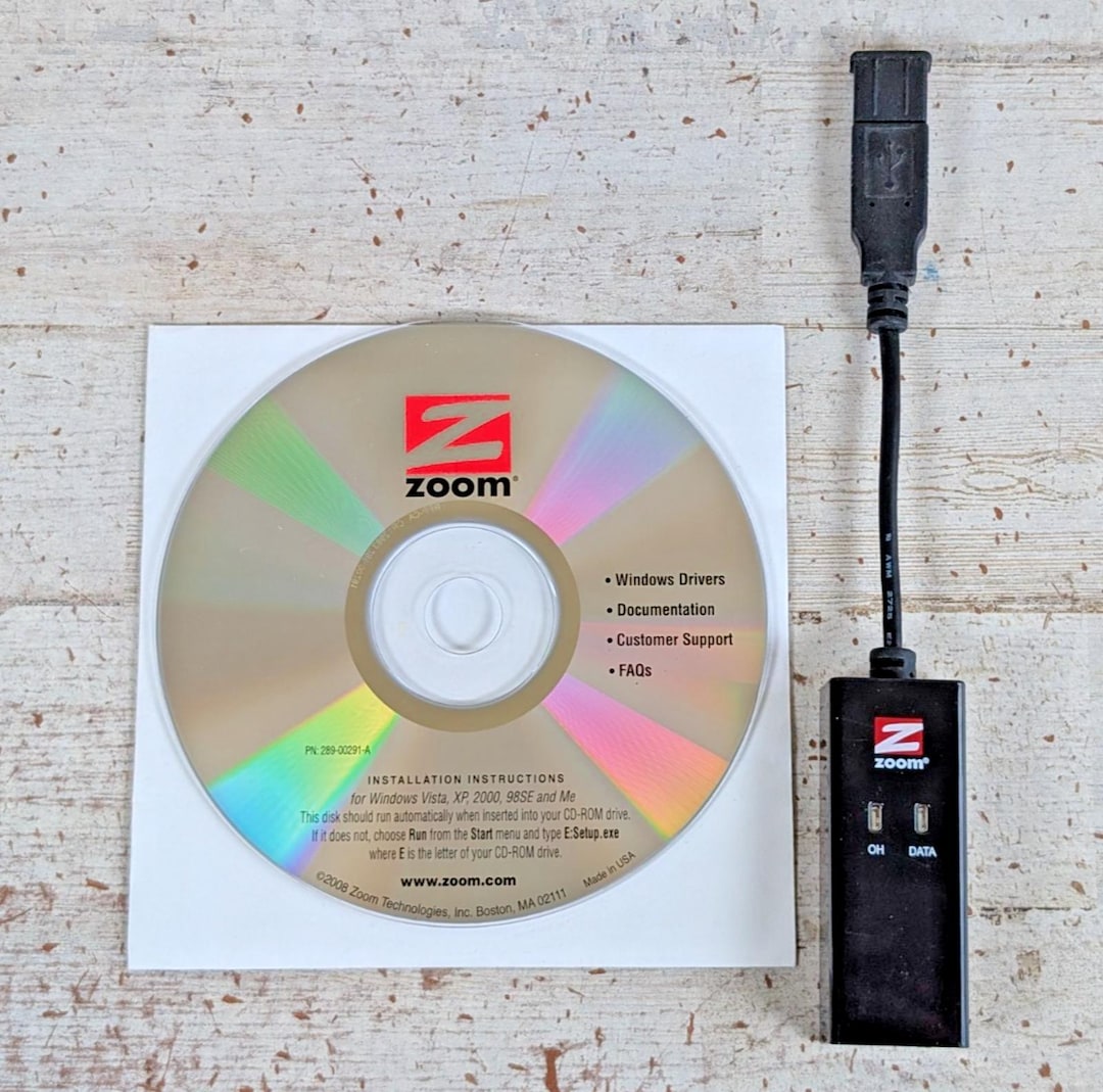 Modem Disk Vtg Izoom Model 6073 USB 56K Modem Series 1063 W Software Disk for ...