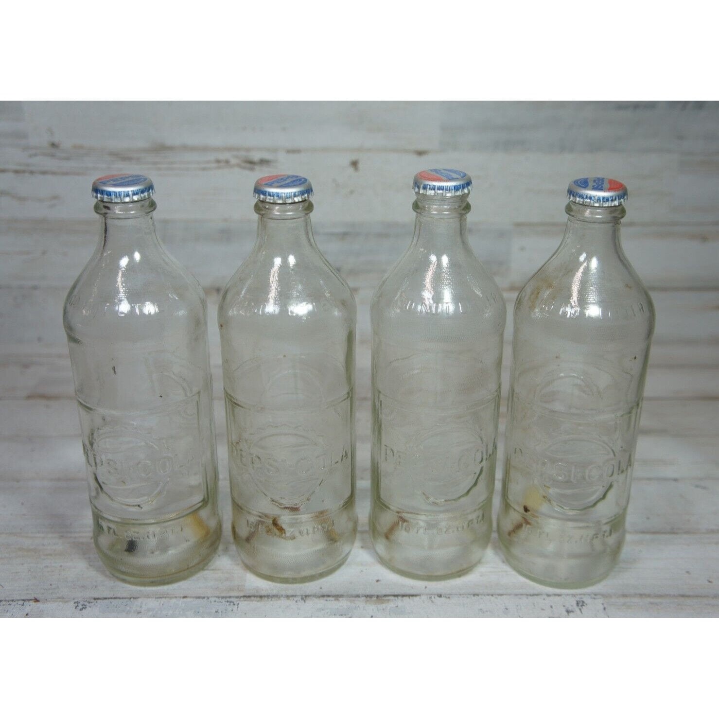 2 Vintage Coke Bottles Pint 16 oz NO DEPOSIT NO RETURN Clear Glass