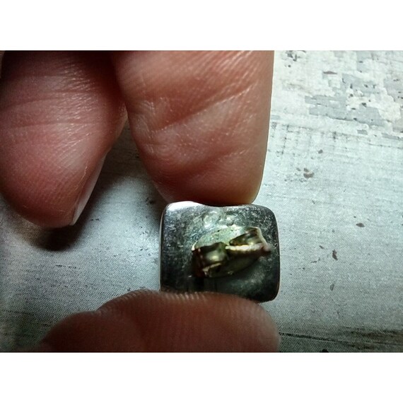 Vintage 925 Sterling Silver Black Cabochon Stone … - image 9