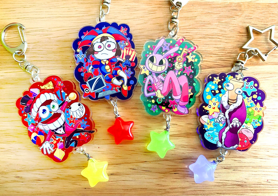 Amazing Digital Circus ADC Fan-made Key Chains Acrylic Charms Keychain ...