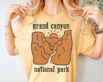 T-shirt Grand Canyon, T-shirt Grand Canyon, Parc national du Grand Canyon, T-shirt en coton d'inspiration vintage, T-shirt unisexe, T-shirt Comfort Colors
