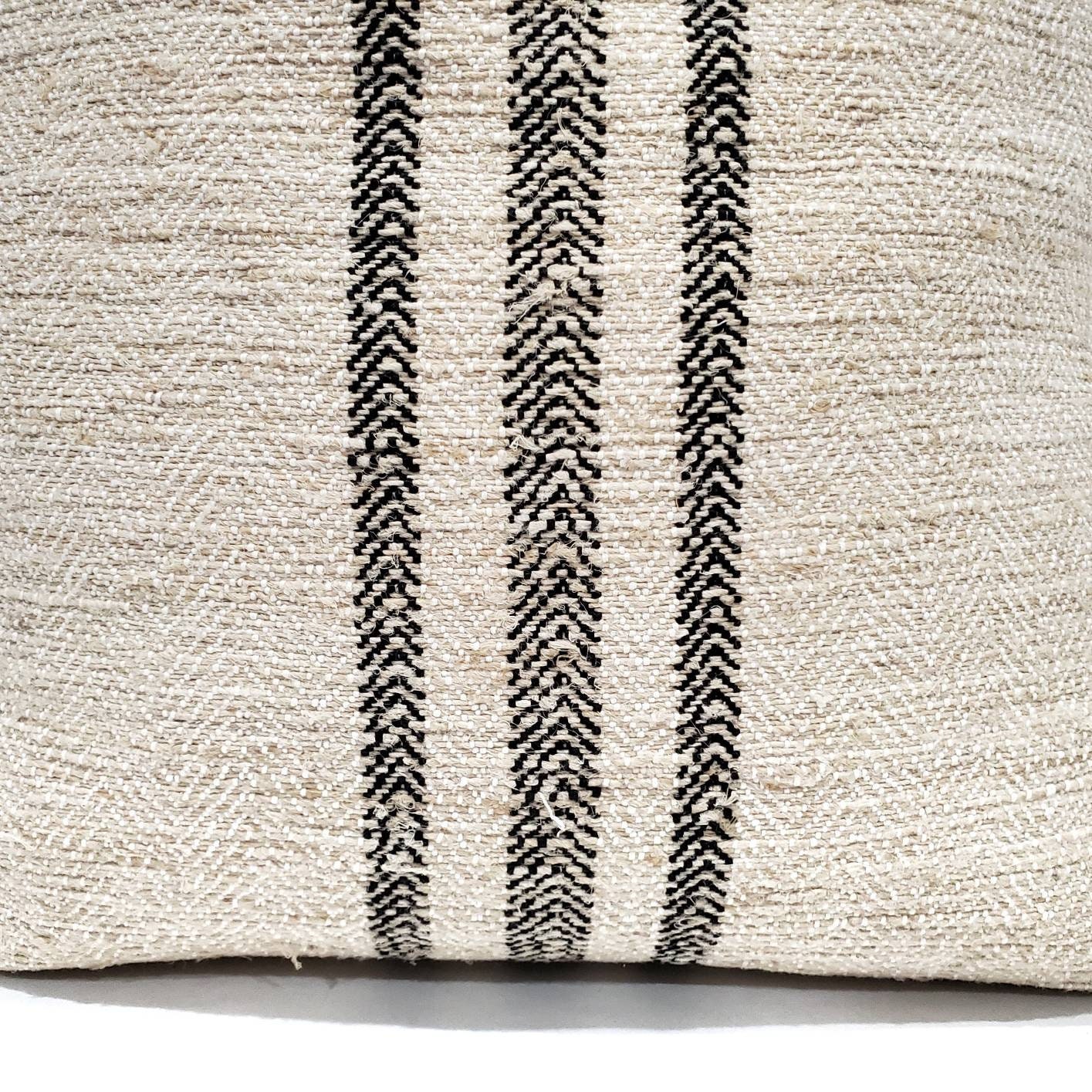 20 vintage grainsack black stripe pillow cover