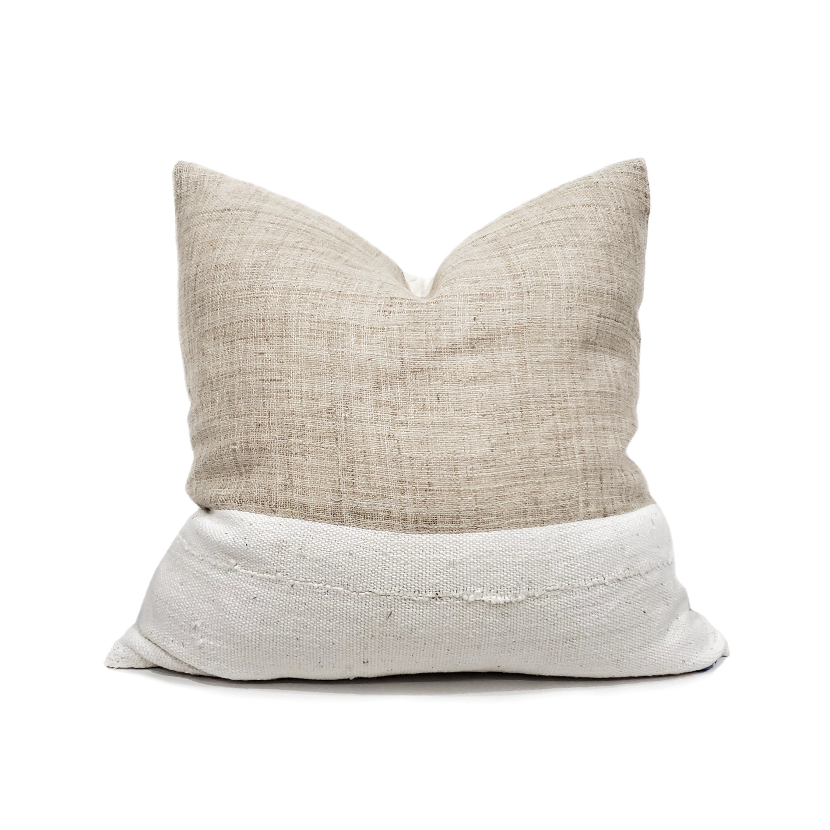 20 Natural hemp linen mudcloth pillow cover