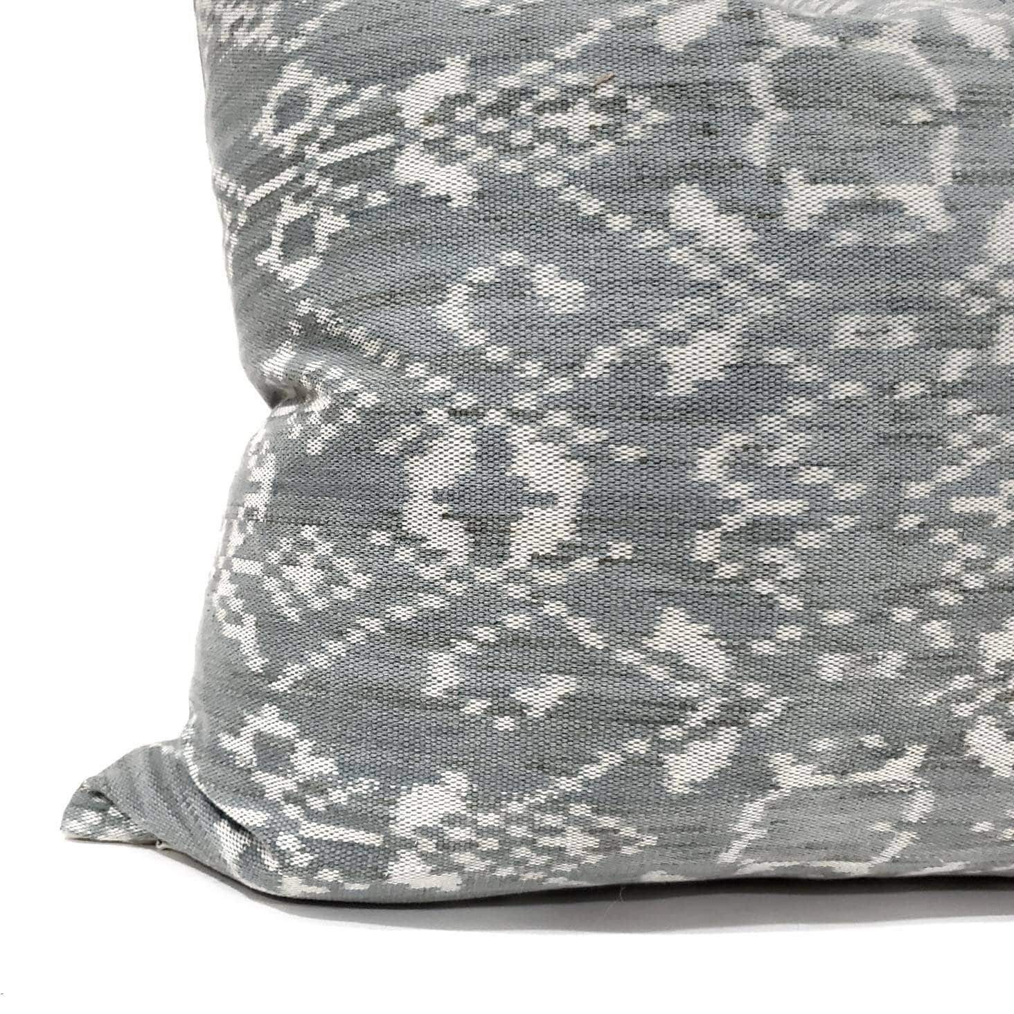 18 muted blue grey ikat pillow cover