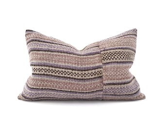 Chinese wedding blanket pillow, 13"×20" heavyweight hemp stripe Chinese wedding blanket pillow cover, stripe pillow