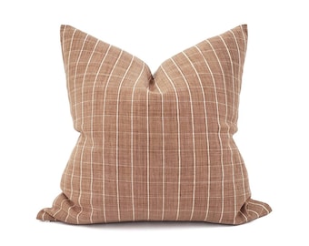 Various sizes terra cotta windowpane cotton pillow cover