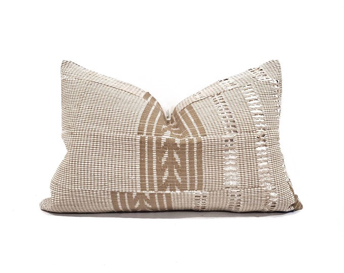 Mudcloth Pillow Cover, Various Lumbar Sizes Aso Oke Pillow Cover Cover