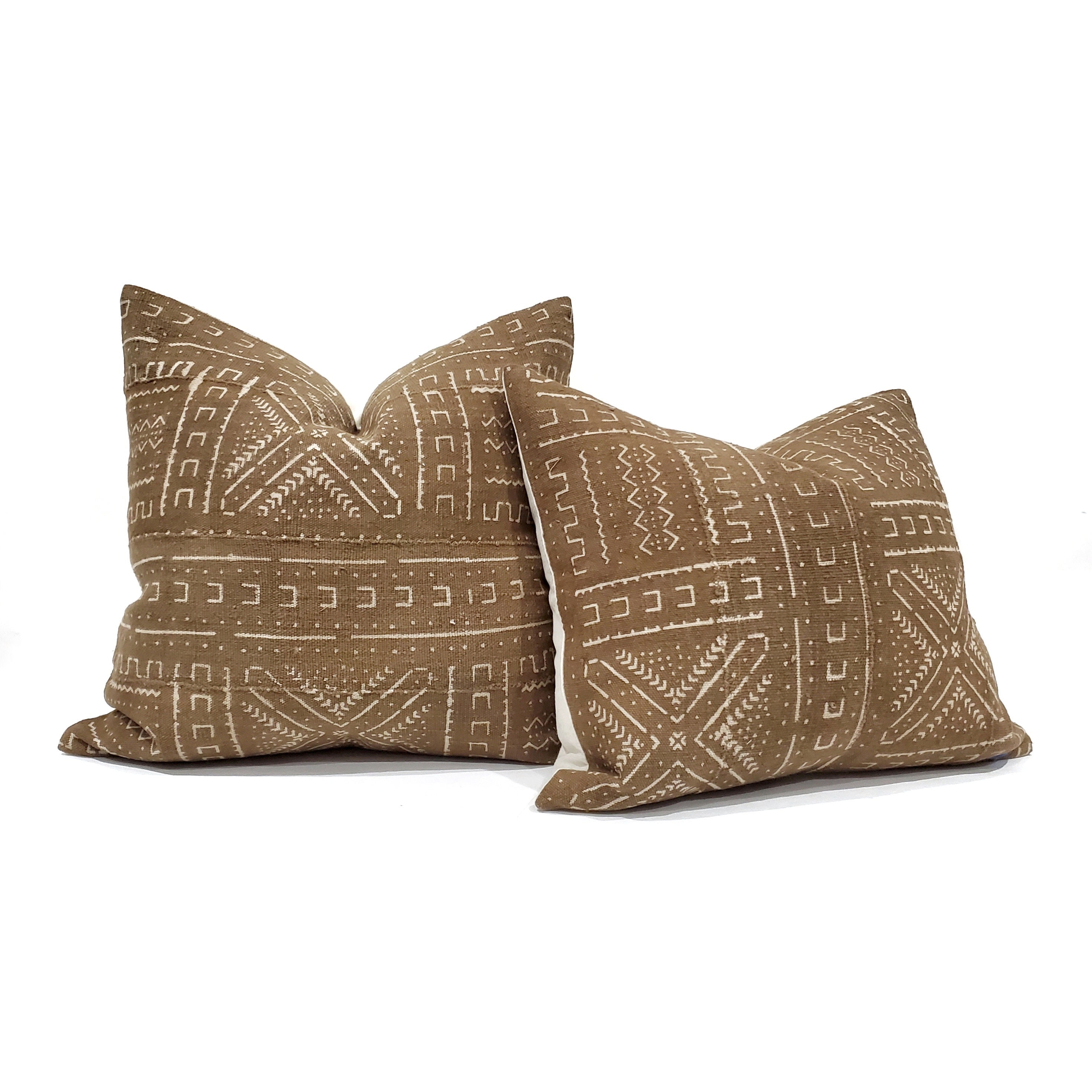 Various sizes brown mudcloth pillow cover
