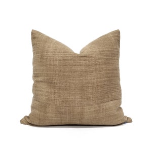 18 light khaki hemp linen Hmong pillow cover linen pillow Hmong pillow cover