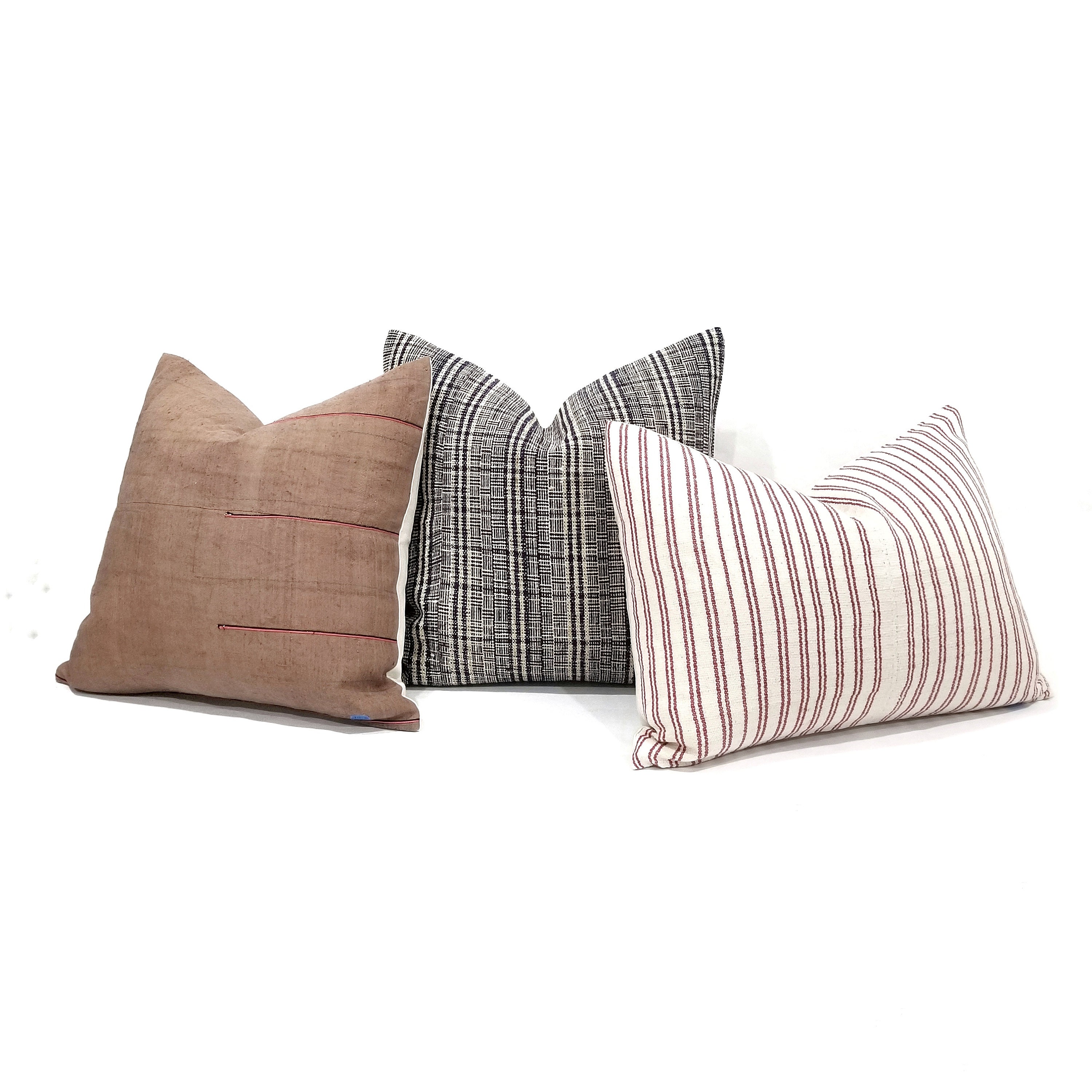 18 light khaki hemp linen Hmong pillow cover linen pillow Hmong pillow cover