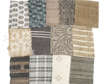 Swatch bundle of 13 various fabrics