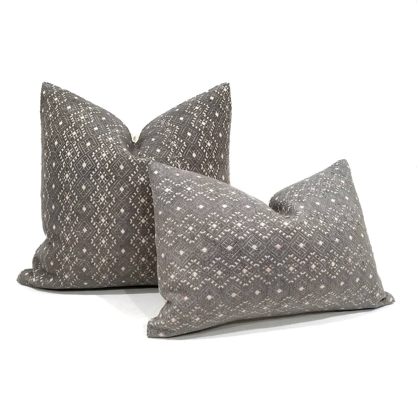 19 grey Chinese wedding blanket pillow cover