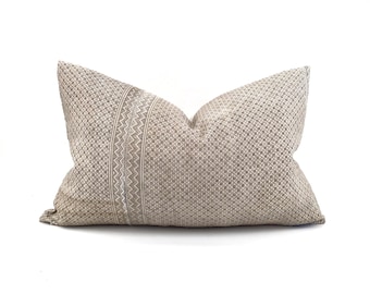 13"×20" beige Chinese wedding blanket pillow cover