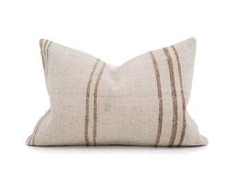 14"×20" Turkish hemp rug pillow cover