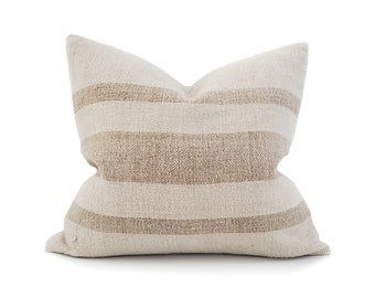 18"×20" sand stripe grainsack pillow cover