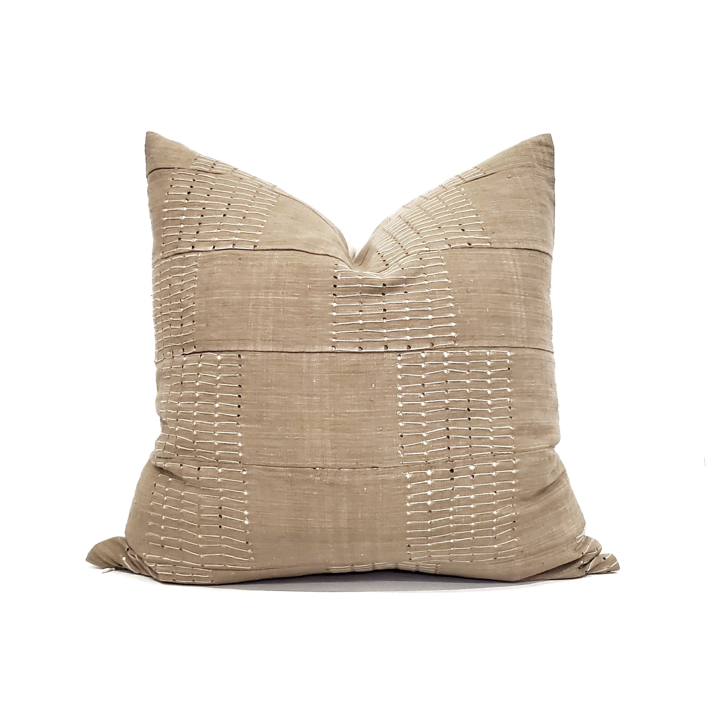 20 khaki Aso oke pillow cover