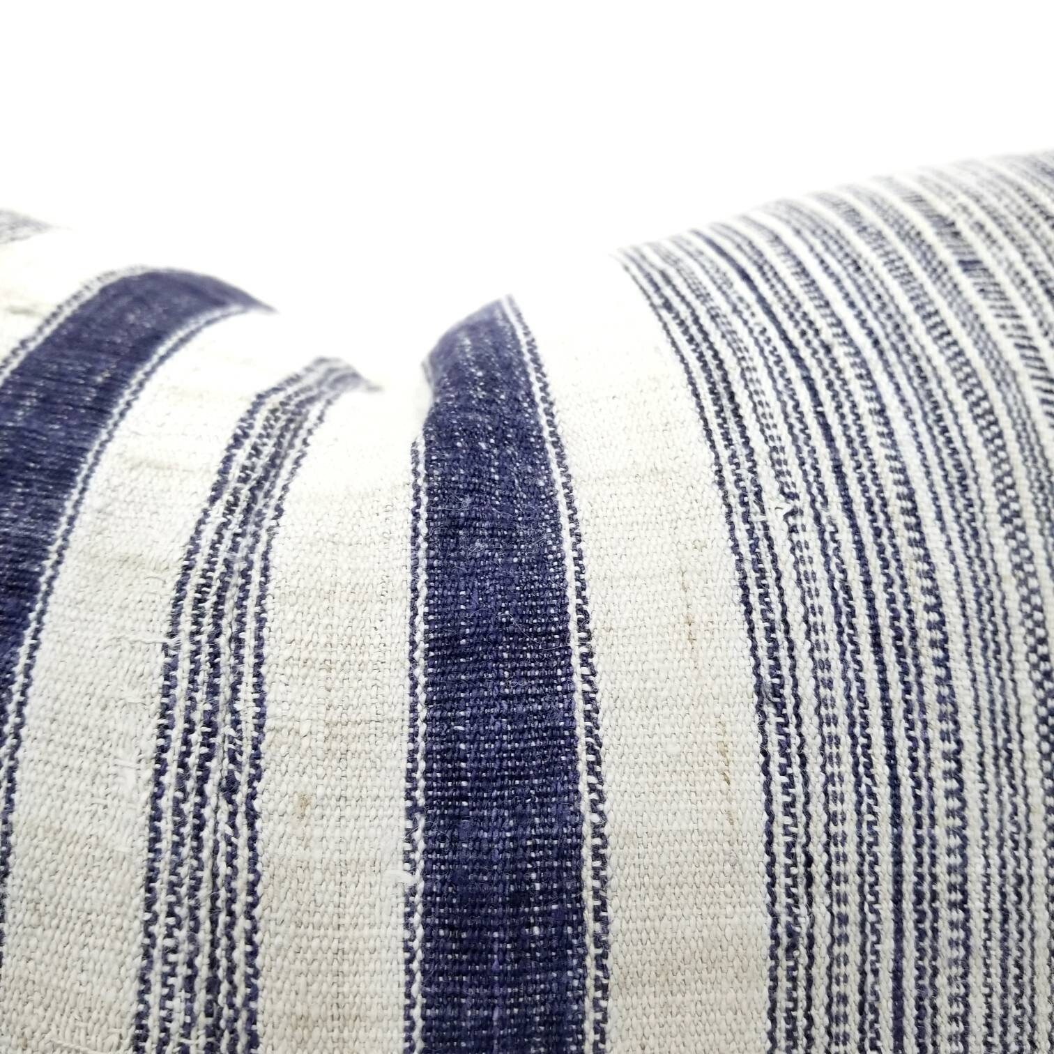 16x21 Hmong indigo stripe pillow cover