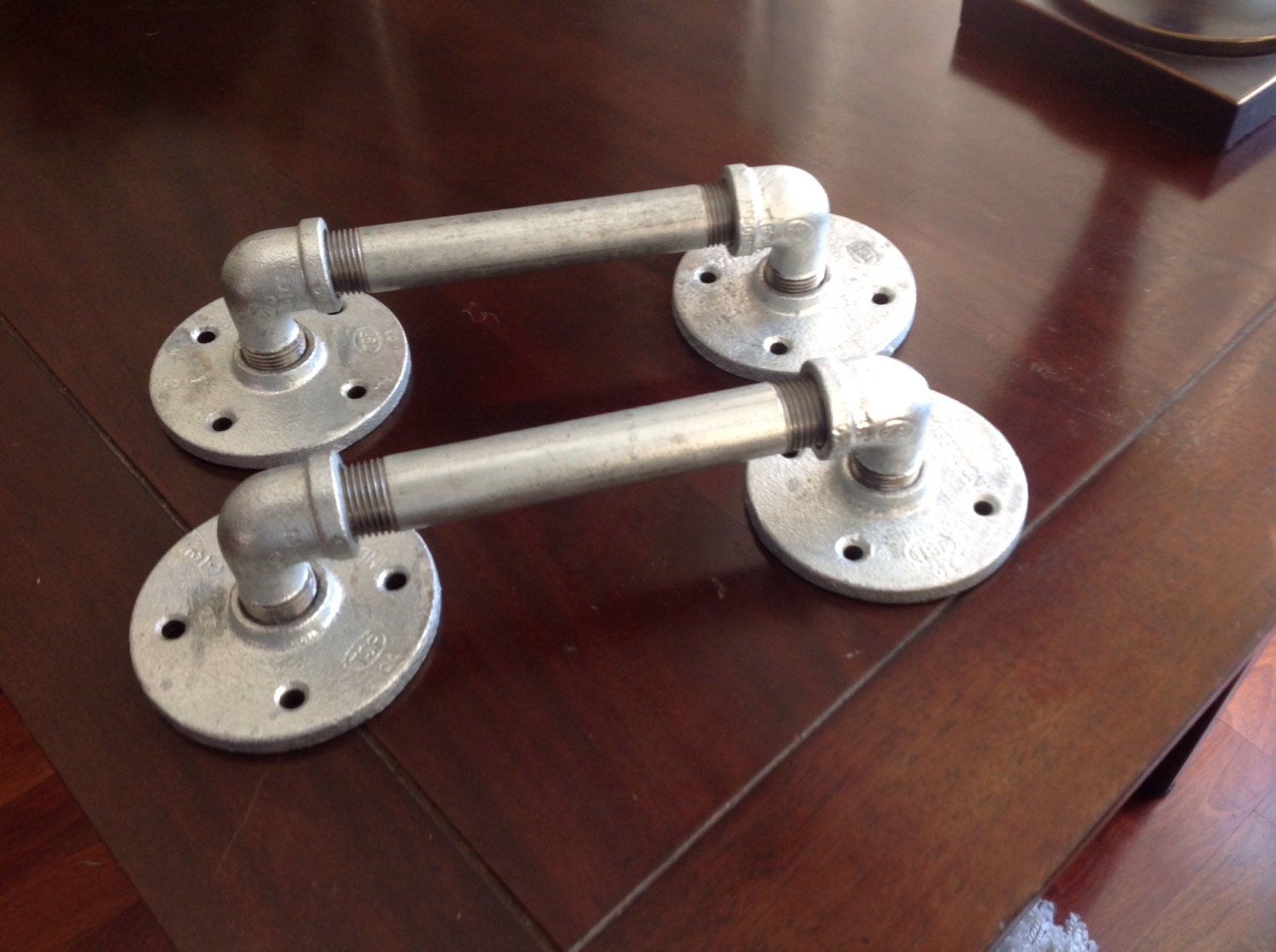 Steel pipe door pulls galvanized pipe door pull door Etsy