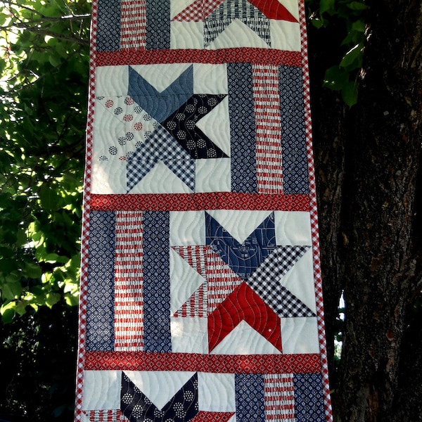 Braveheart picnic quilt & matching table runner pdf quilt pattern