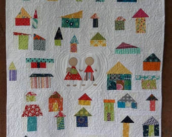 It Takes A Village, modern pdf quilt pattern