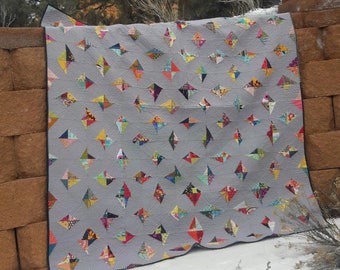 Uncut Diamonds, a modern quilt pattern