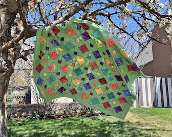 Treasures a pre-cut,  patchwork, scrap quilt pattern with multiple sizes